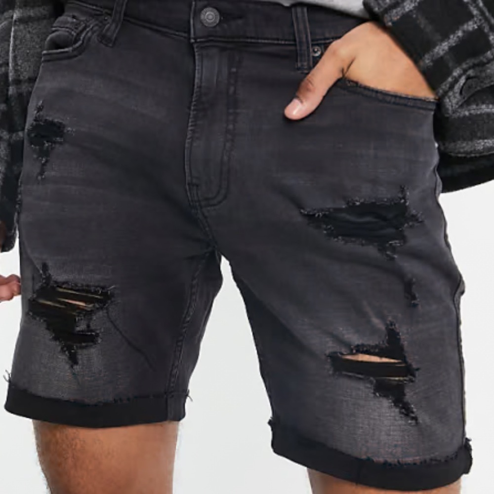 Saint Morta Mens Black Tarta Distressed 36 Waist Jeans